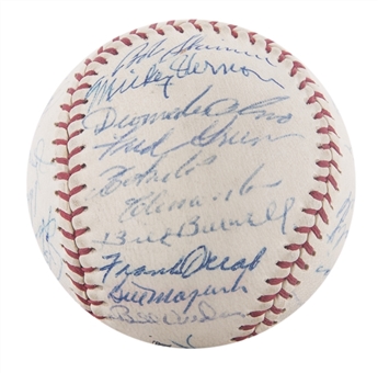 1960 World Series Champion Pittsburgh Pirates Team Signed Baseball With 32 Signatures Including Clemente, Mazeroski & Groat (JSA)
